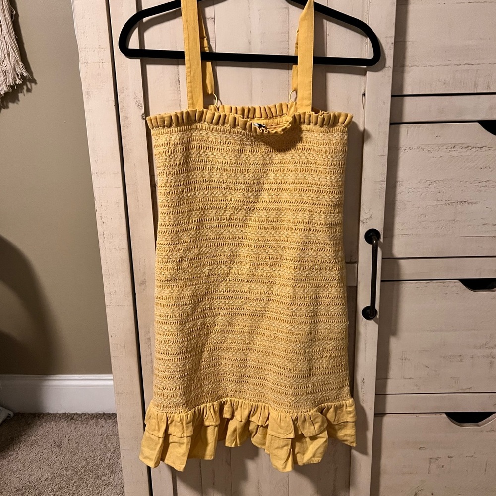 Yellow mini dress